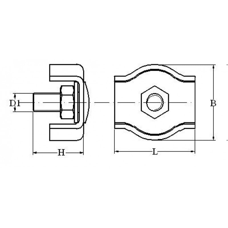 MORSETTO INOX 316 Ø MM.5