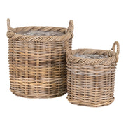 Set di 2 Cesti Portaoggetti Gili, Marrone, Rattan, 40x40x48 cm