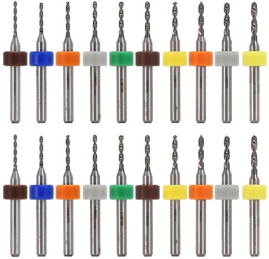 20 microbore per diametro da 11 mm a 20 mm per accessori moda e elettronica - set di fori PCB (2 pezzi per misura)