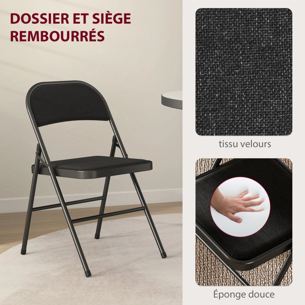 Sedia Pieghevole ¨C Minimal ¨C Nero 45x46x78 cm