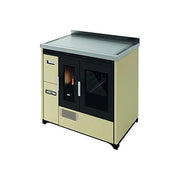 Evacalor 901669600 Enrica Stufa a Pellet con Forno Ventilato 9,3 kW Classe A+ (89,7x60,0x91,7 cm) colore Nero Goffrato