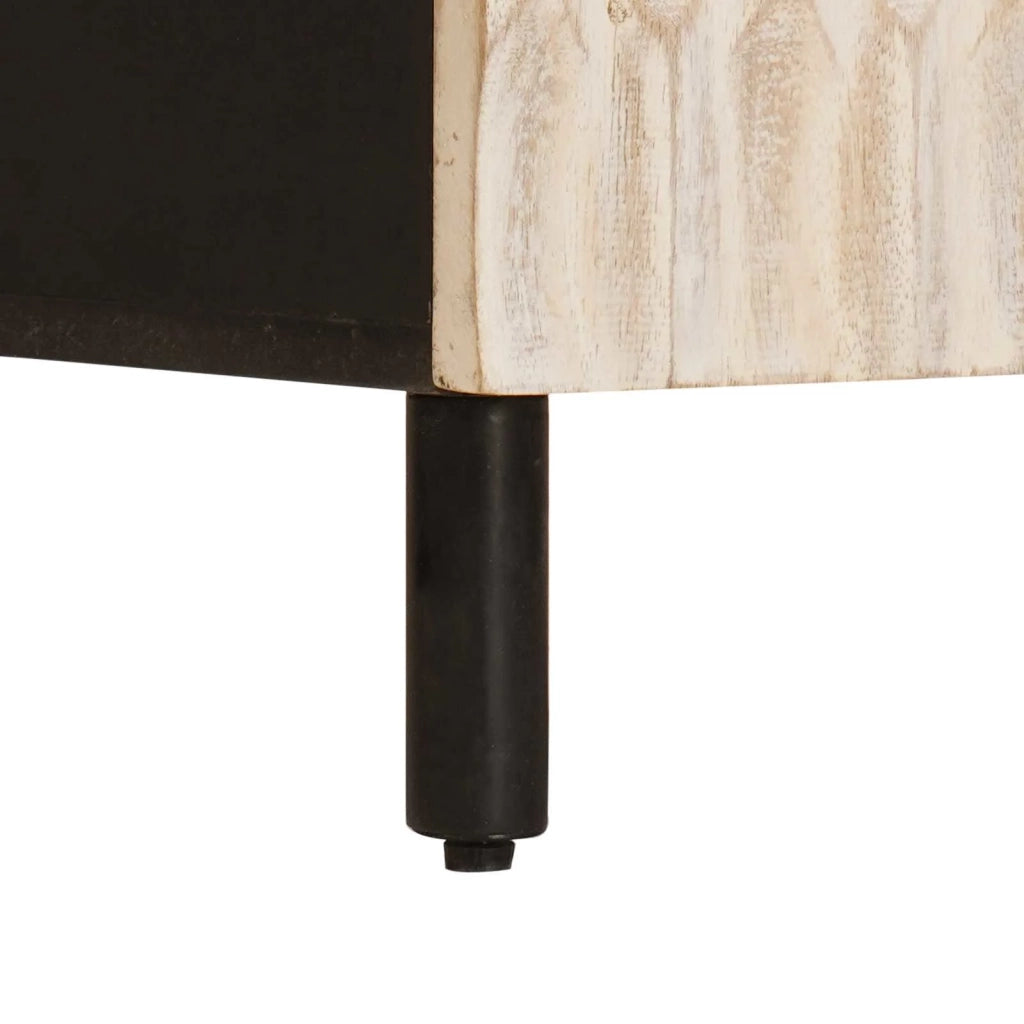 Credenza con porta-Buffet-Armadio da cucina Finitura Bianco Lavato 60 x 33,5 x 75 cm 233118