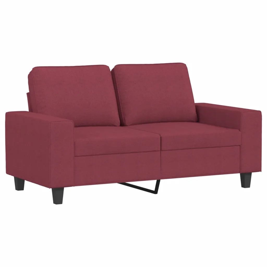 Set di Divani 3 pz Rosso Vino in Tessuto 3201896