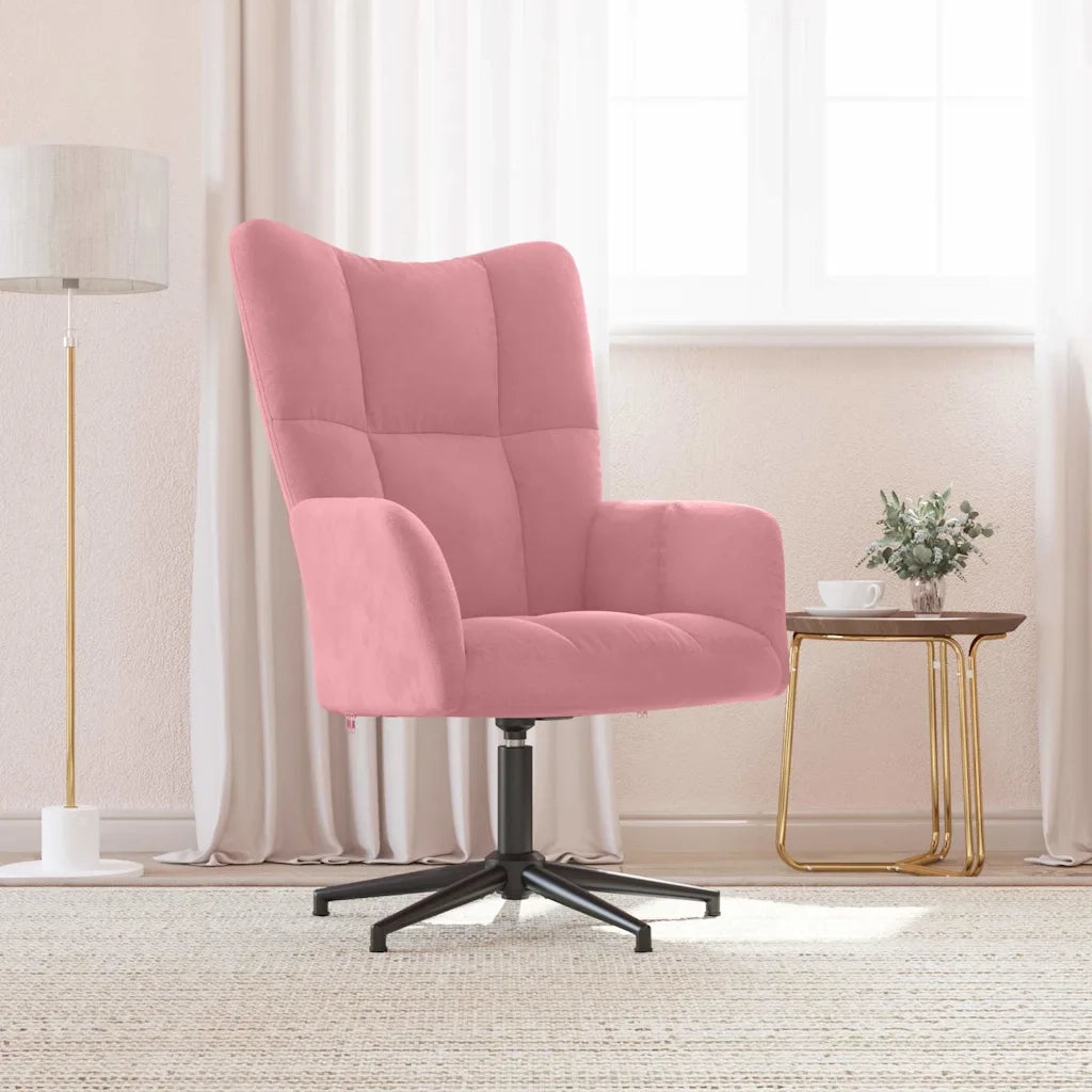 Sedia Relax Rosa in Velluto 328099