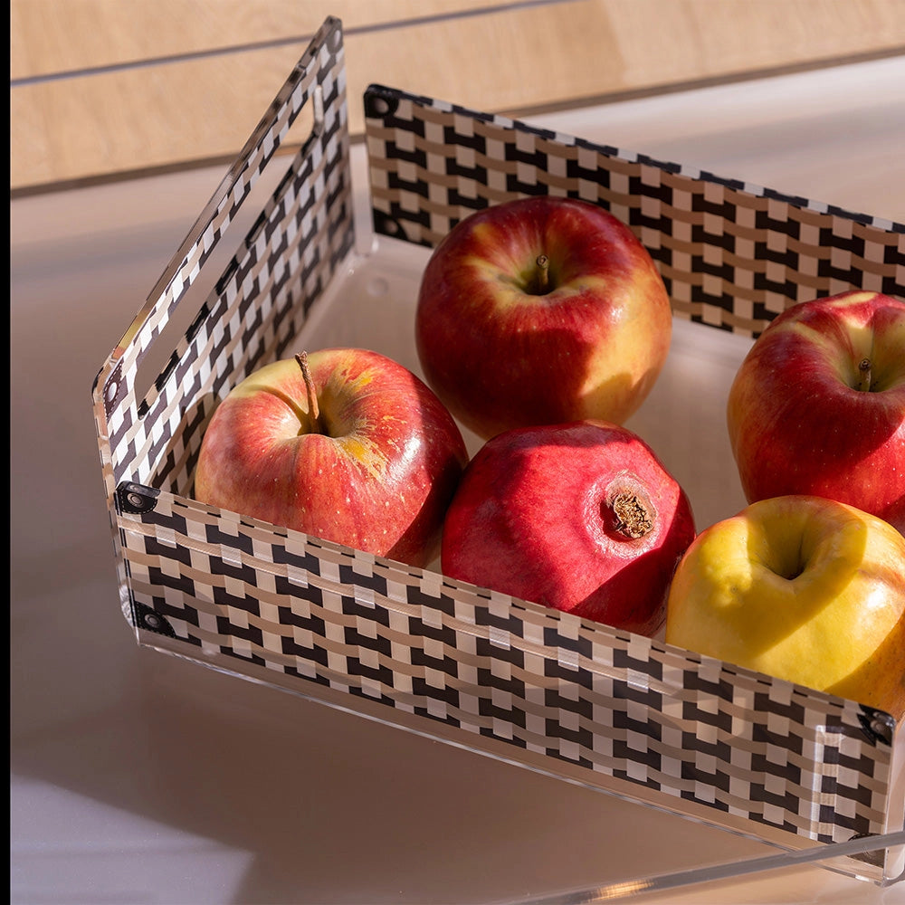 CASSETTA FRUTTA LIKE WATER BASIC IN CRISTALLO ACRILICO DECORATO