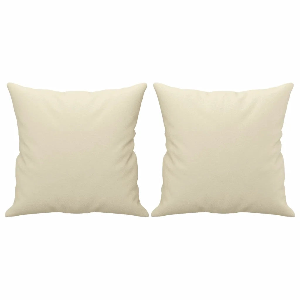 Divano a 2 Posti con Cuscini Crema 140 cm in Similpelle 3200931