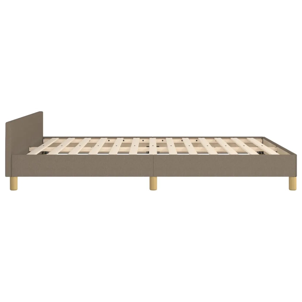 Letto matrimoniale | Letto per adulti | Giroletto senza Materasso Tortora 140x200 cm in Tessuto