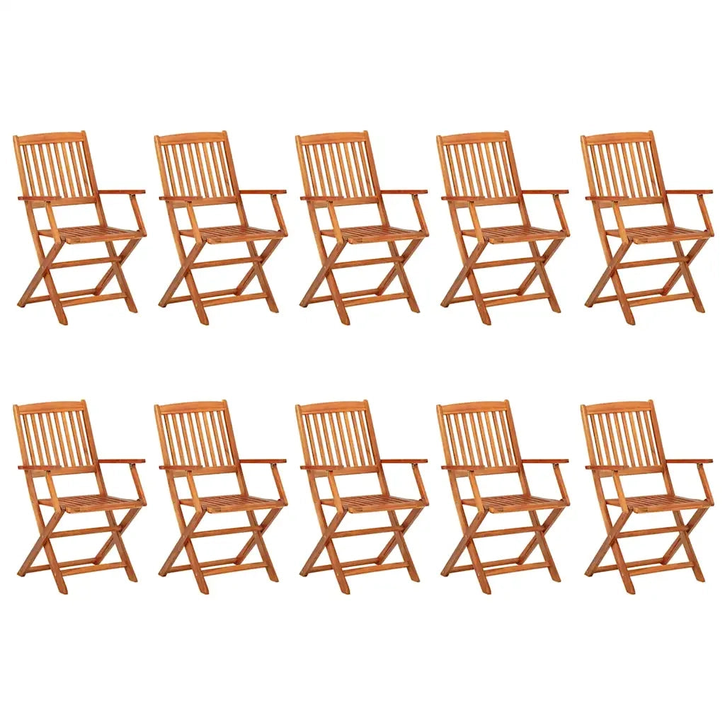 Set da Pranzo da Giardino 11 pz 220x90x75 cm Massello di Acacia 3086987