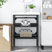 Struttura per Lavabo da Bagno Nera 59x38x83 cm in Ferro cod mxl 71577