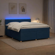 Letto box spring con materasso Blu 180 x 200 cm Tessuto 3452477