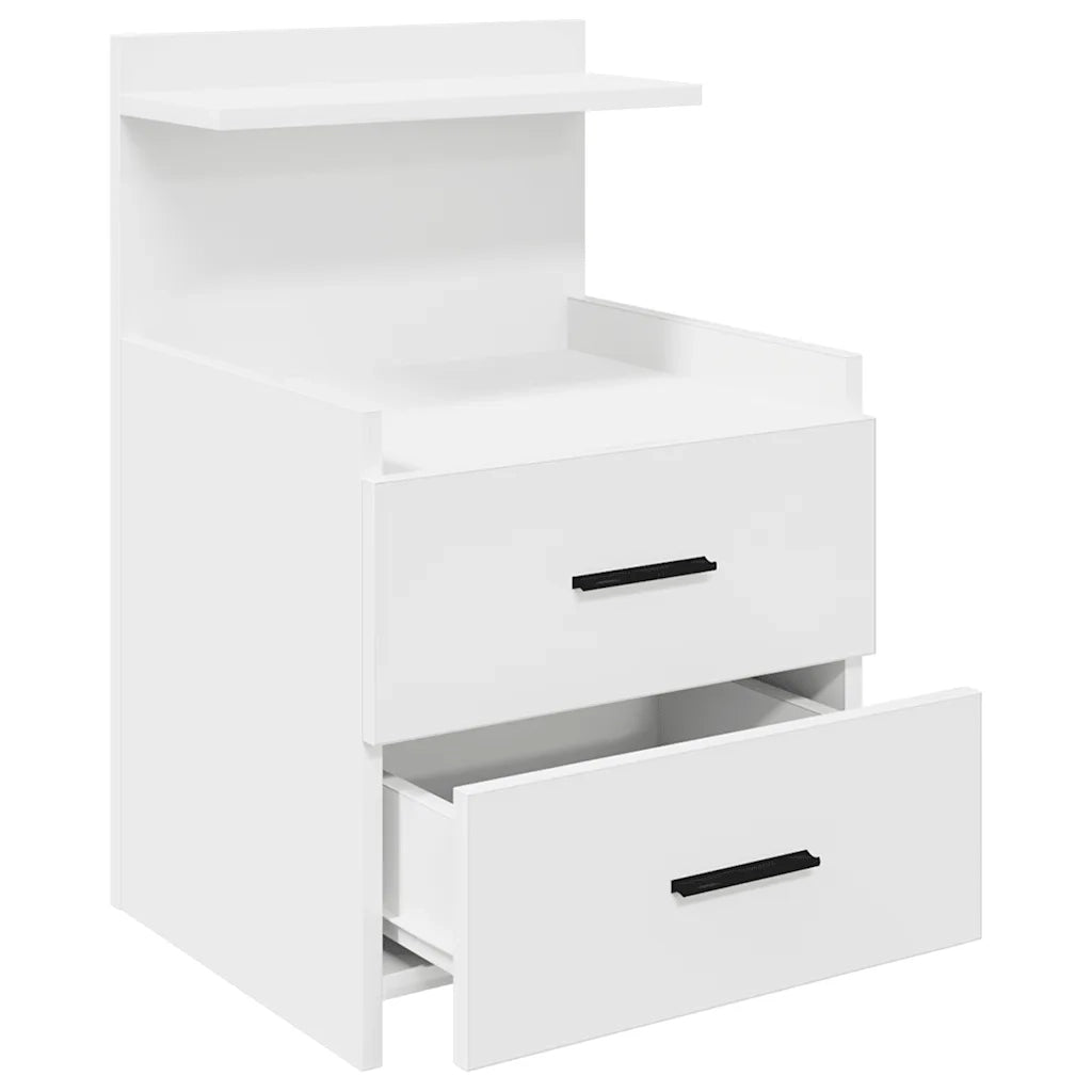 Comodino con 2 Cassetti Bianco 40x36,5x62 cm 858632