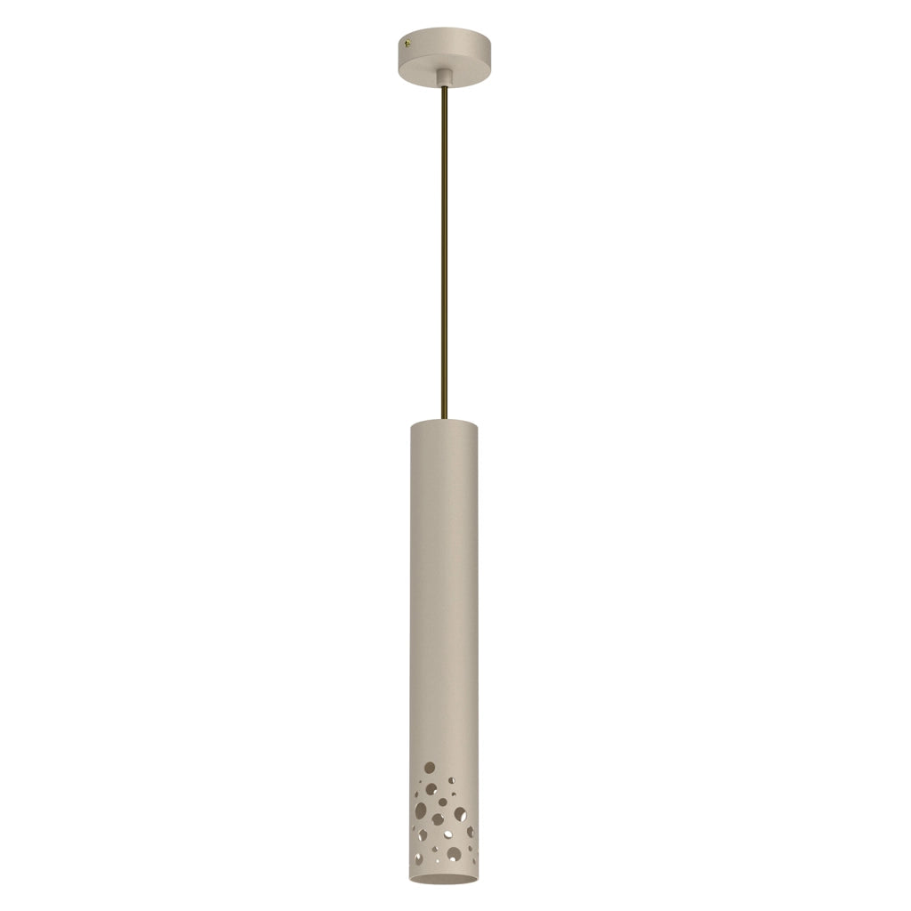 Lampada a sospensione Tibia Buble crema metallo GU10 120cm