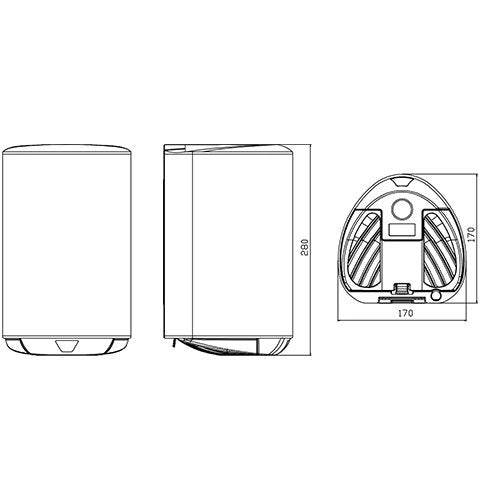 Asciugamani elettrico modello SCIROCCO - Satinato