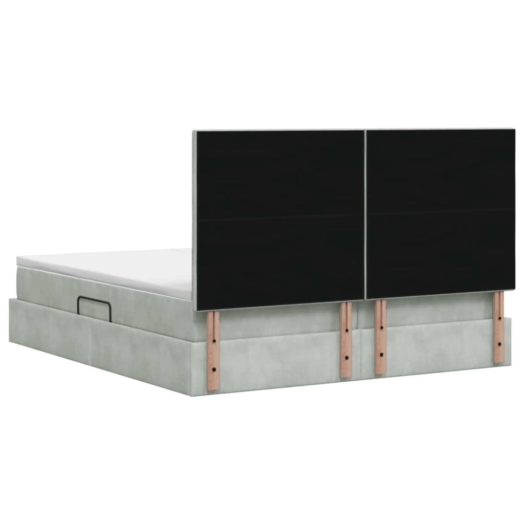 Letto con contenitore LED e materasso Grigio Chiaro 3460266