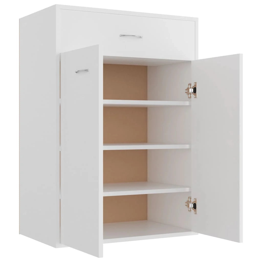 Scarpiera mobile contenitore per scarpe mobile per ingresso/corridoio/soggiorno 60 x 35 x 84 cm legno ingegnerizzato bianco 02_0021489