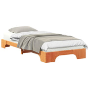 Letto singolo | Letto per adulti | Struttura del letto Marrone 80 x 210 cm Pino massello