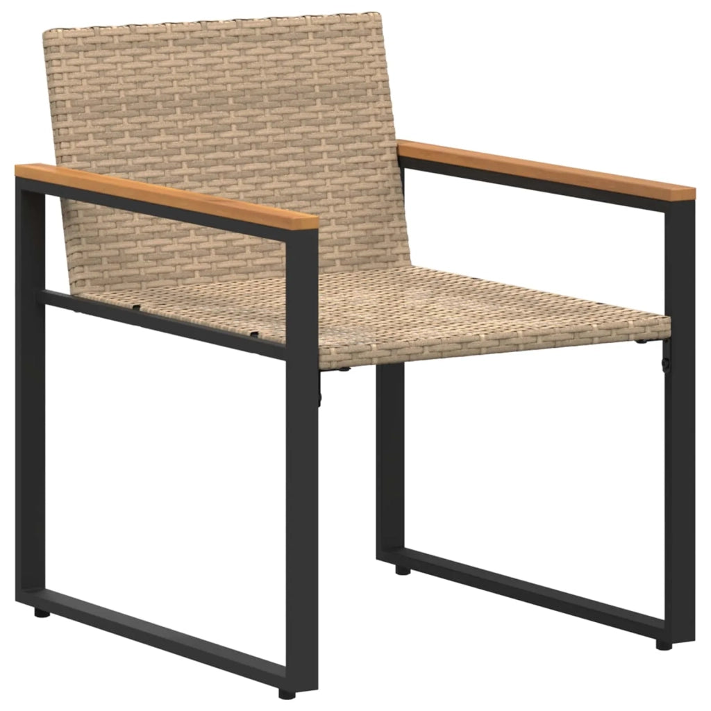 Set di Mobili con cuscino 3 pcs Beige e Bianco Crema Rattan 42026948