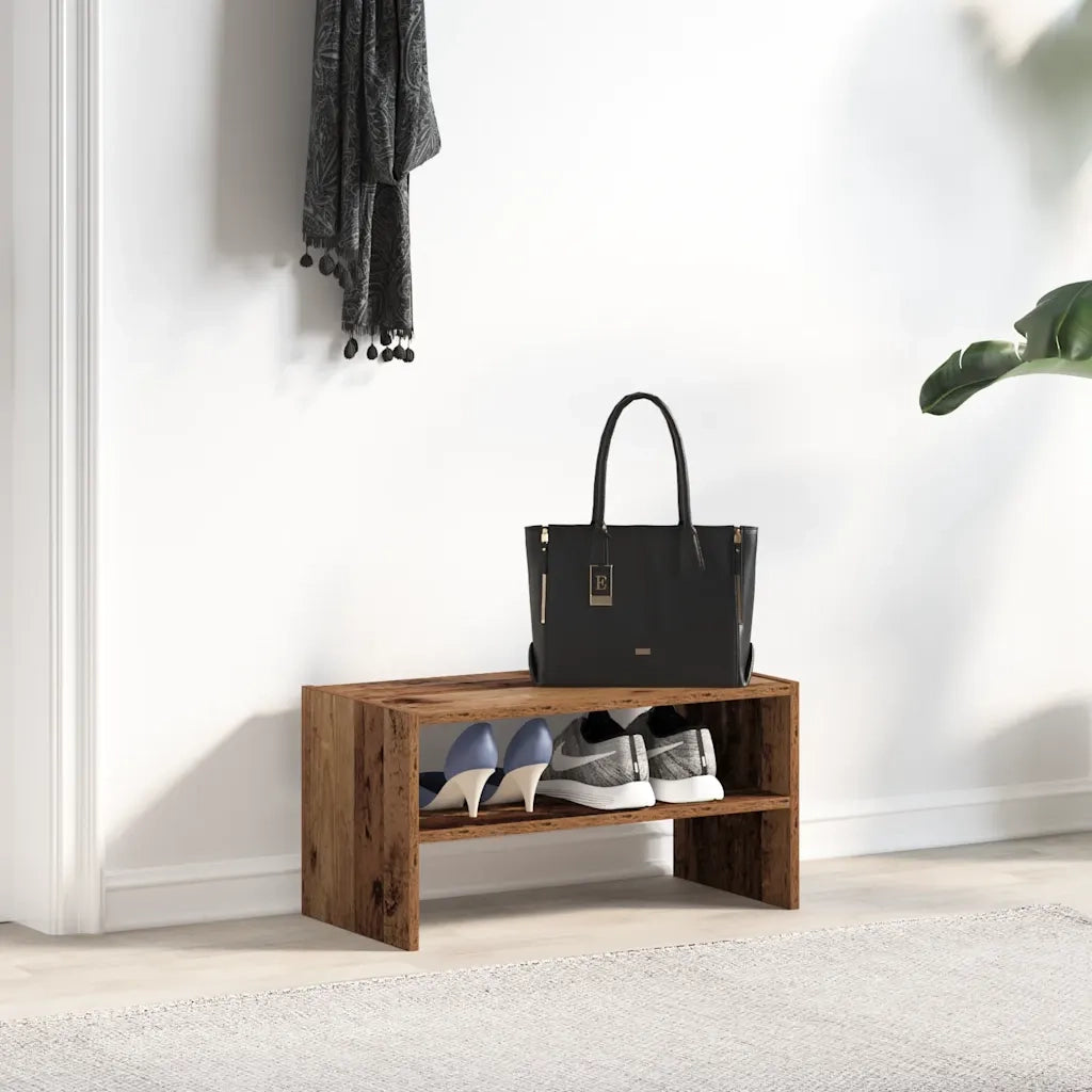 Scarpiera | Mobile per scarpe Impilabile Legno Antico 60x30x30,5 cm
