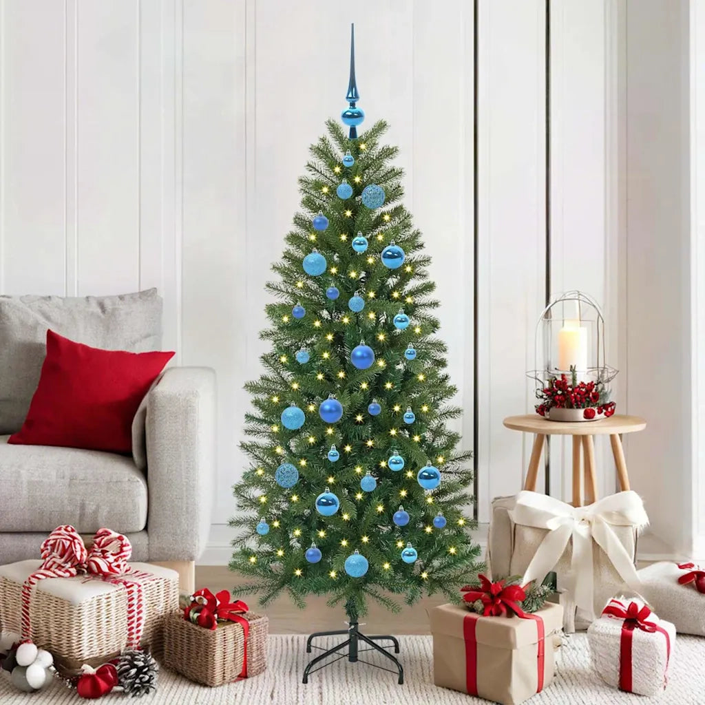 Albero di Natale artificiale con 150 LED Verde 150 cm PE e PVC 3397348