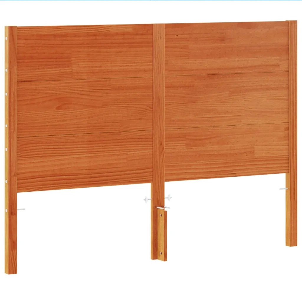 Testiera-Testata-Testiera Decorativa Marrone Cera 180 cm in Legno Massello di Pino 969351