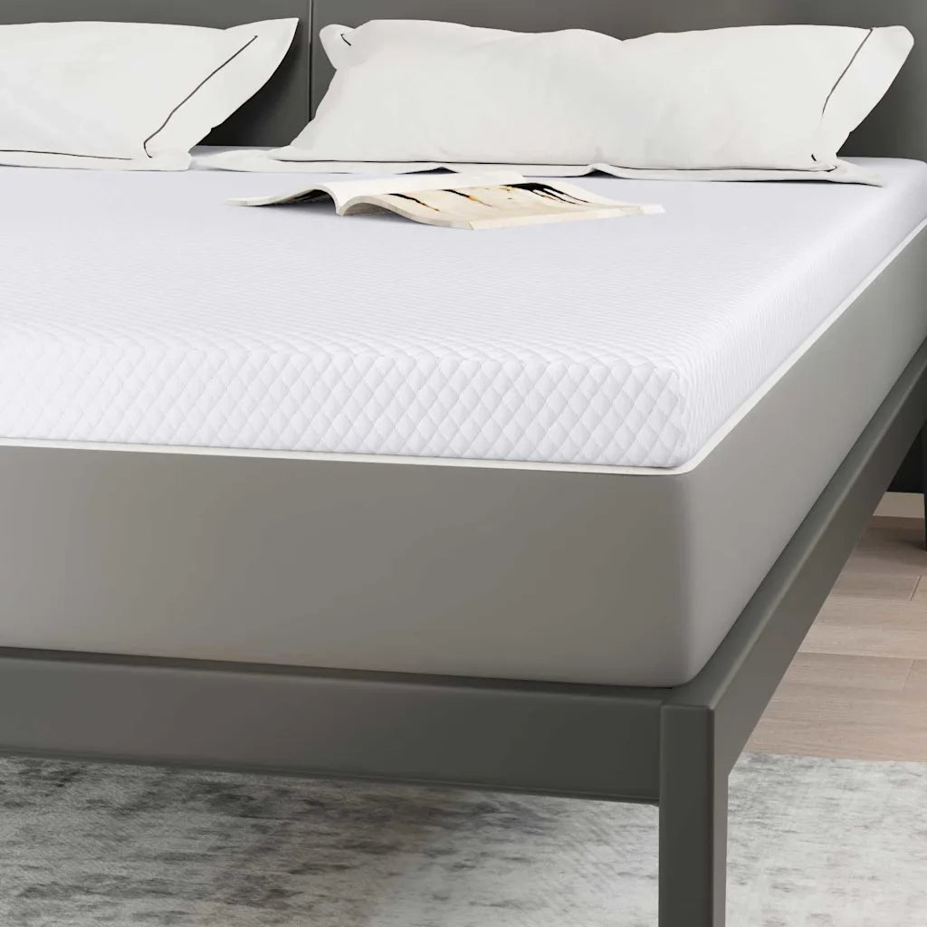 Topper per materasso Bianco 180 x 200 cm Tessuto Jacquard 4106240