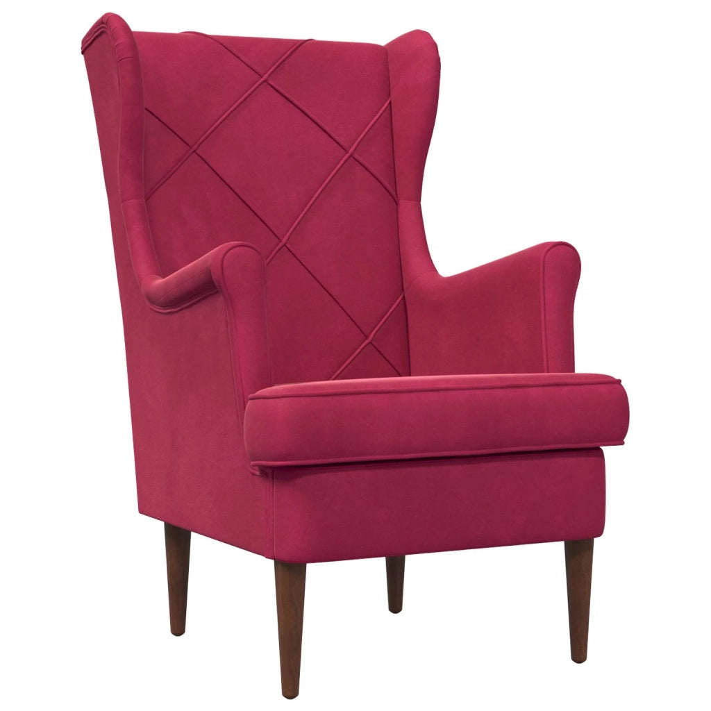 Poltrona Rosso Vino Velluto 42029900