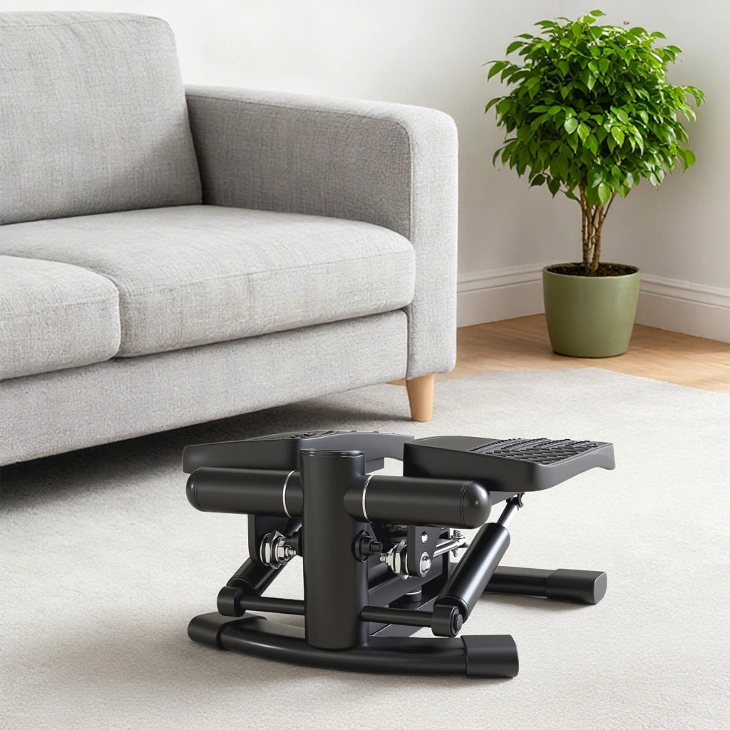 Stepper Twister 2 in 1 con Monitor LCD Pedali Grandi e Antiscivolo Capacità 100 kg Nero