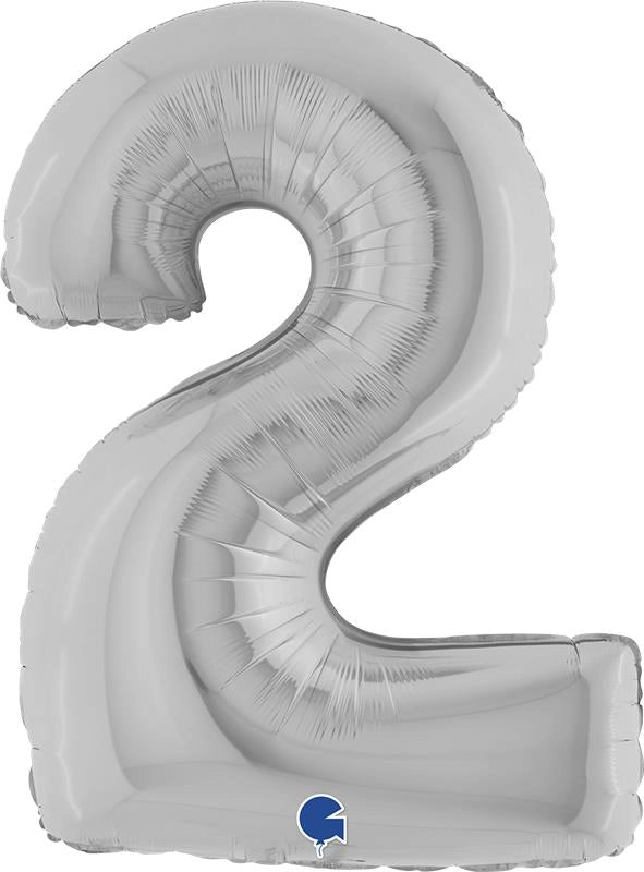 MAURY'S PALLONCINO MYLAR ARGENTATO "2" 26 POLLICI