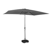 Ombrellone rettangolare, 2x3m, grigio