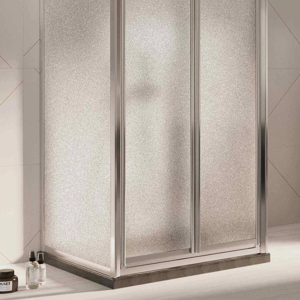 Box Doccia 3 lati 70x90x70CM H198 Cristallo Stampato C 2 Fissi+Saloon 2 Ante Battente 90 mod. West