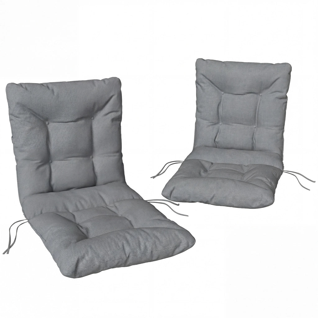 Cuscino da esterno con schienale e lacci ¨C Xylo ¨C grigio chiaro impermeabile