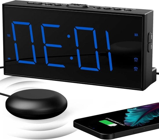 Lidriscio con Funzione di Sveglia a Trillar per Sonnambuli, Ideale per Giovani con Problemi di Sonno, Display Grande, Ricarica USB, Regolazione del Silenzio