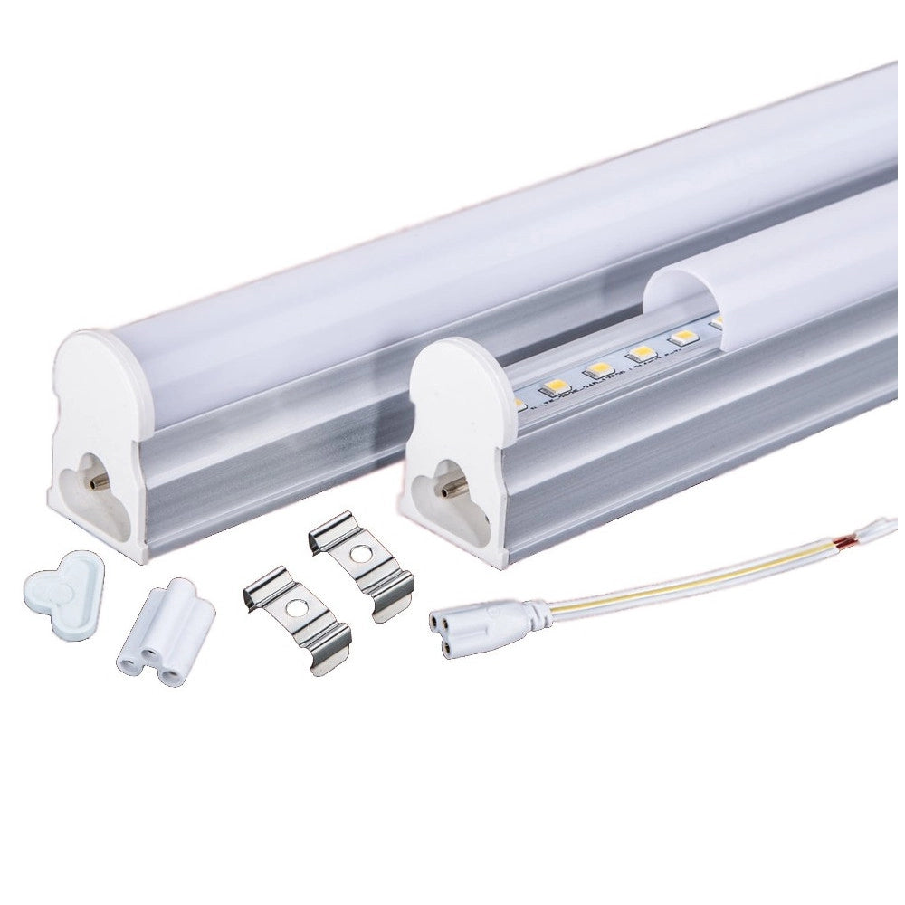 Trade Shop - Tubo T5 Neon Led 6 10 15 18 W Watt 30 60 90 120 Cm Luce Fredda Naturale Calda - -bianco Naturale  Copertura Trasparente 60 Cm   -