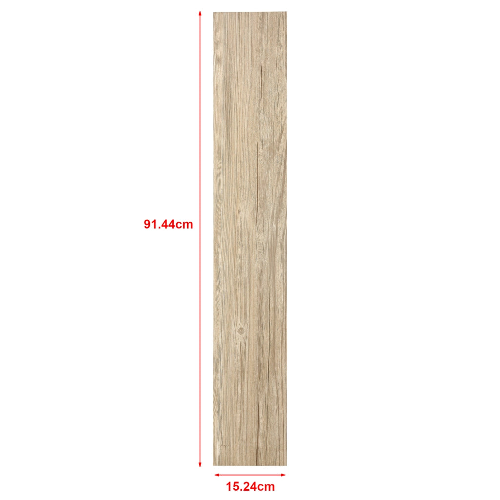 Piastrelle Adesive in PVC (7 listoni = 0,975 m²) Laminato Vinilico Fai da Te Pavimentazione Autoadesiva Rivestimento per Spazi Interni - Rovere Chiaro