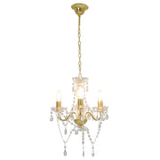 Lampadario con Perline Dorato Tondo 3  E14 281600