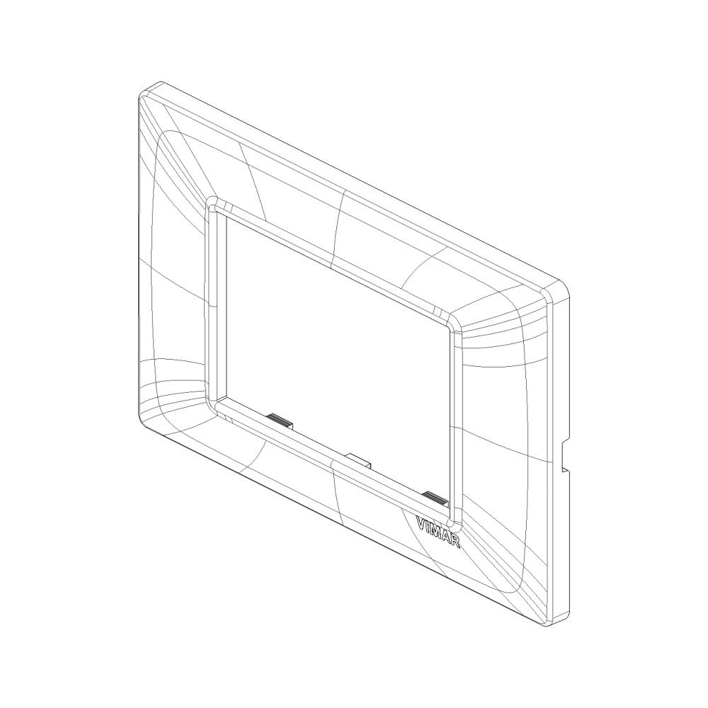Vimar placca 3p tecnopolimero nero per supporto montaggio su cassetta 503