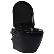 WC sospeso senza brida con funzione bidet WC sospeso con funzione soft-close ceramica nera 02_0003575