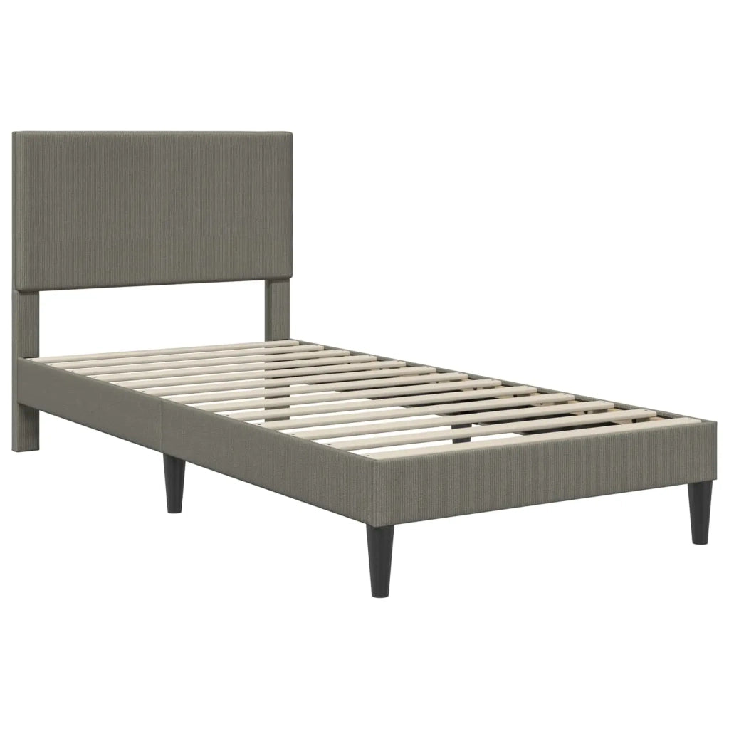 Struttura del letto-Giroletto Grigio Chiaro 100 x 200 cm Tessuto in Cords