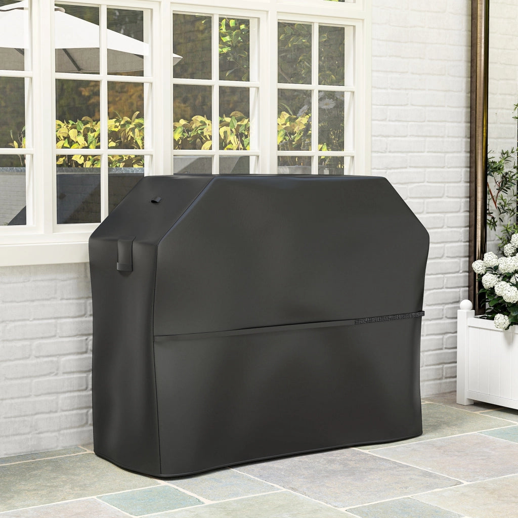 Copertura Barbecue Impermeabile Antivento Oxford 600D ¨C Minimal ¨C 147x61x122 cm Nero