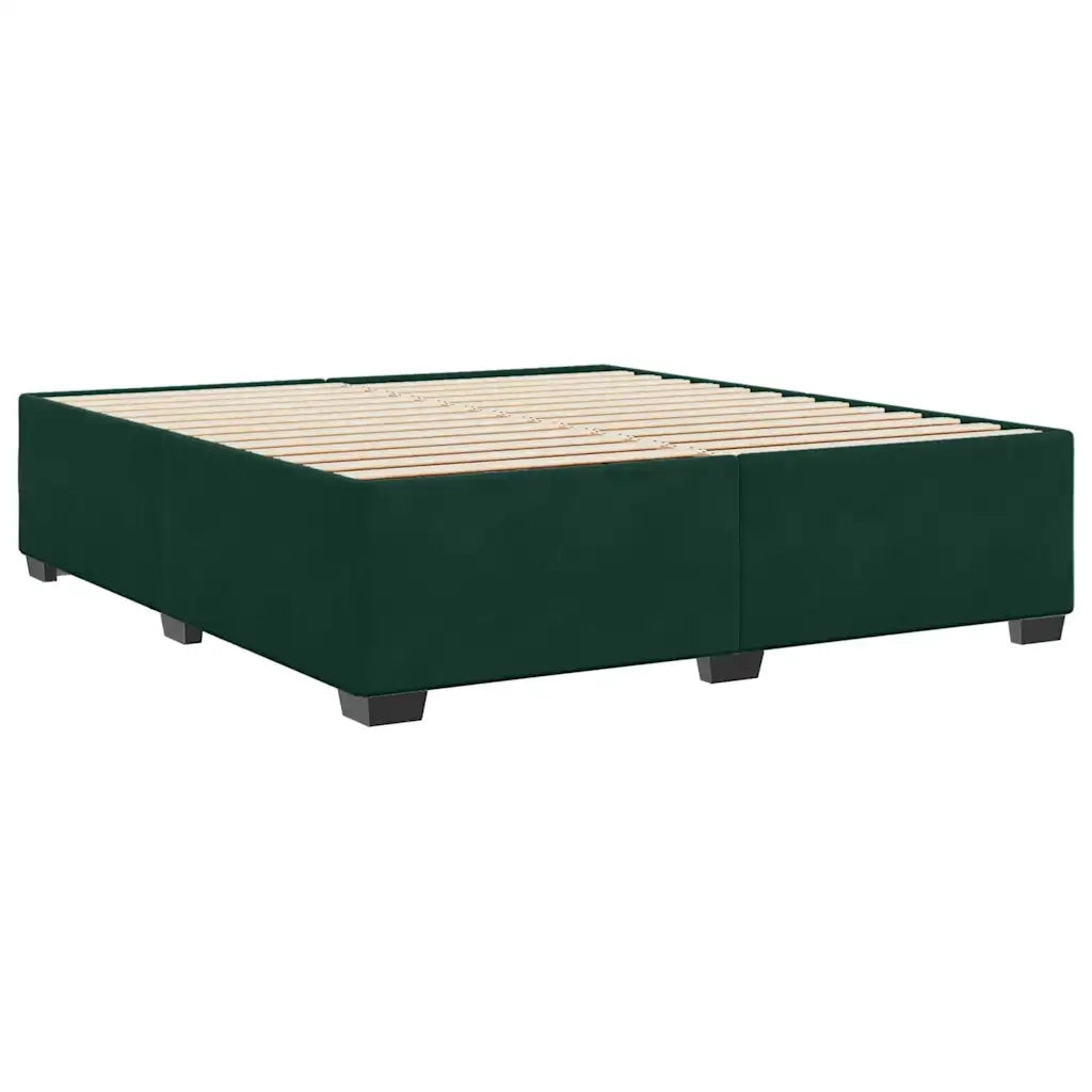 Giroletto senza Materasso Verde Scuro 200x200 cm in Velluto 3284658