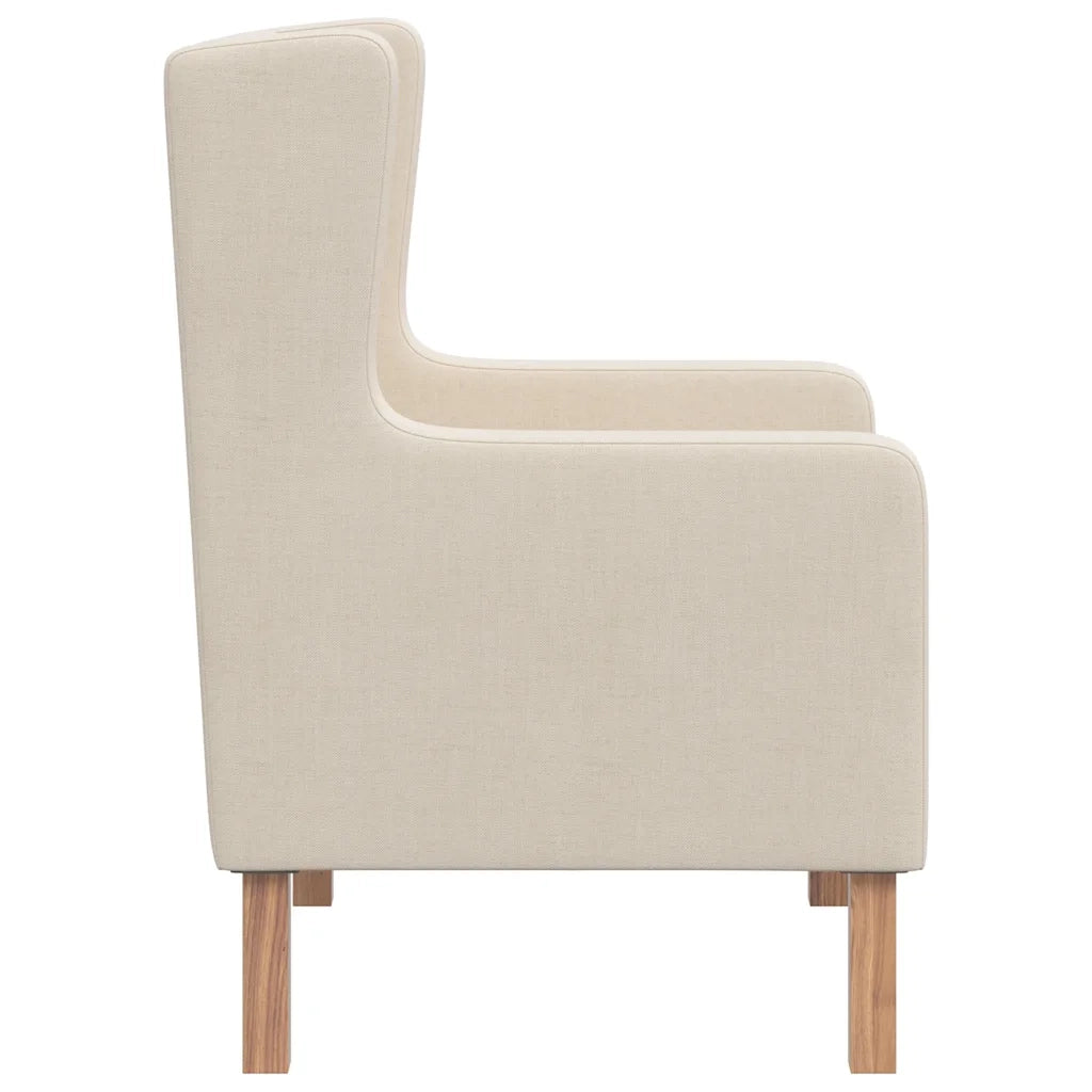 Poltrona | Sedia Relax Bianco Crema in Tessuto