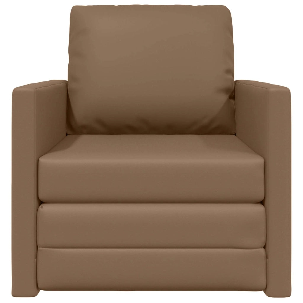 Divano letto | Sof¨¤ letto | Letto singolo 60cm Cappuccino Pelle Artificiale