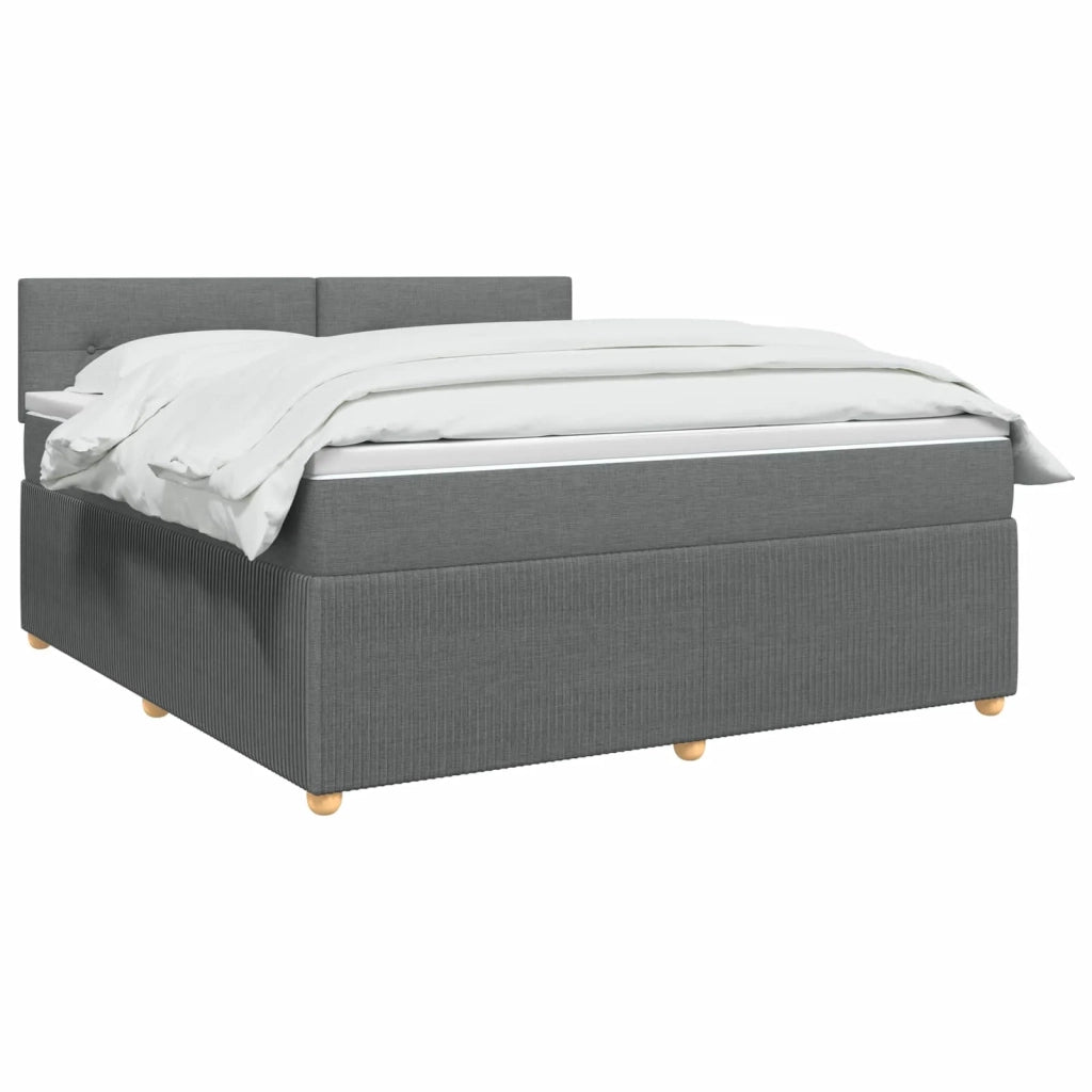 Letto box spring con materasso Grigio Scuro 140 x 200 cm 3451483