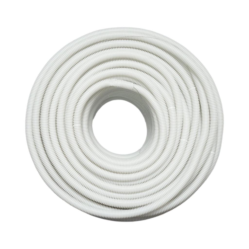 Tubo Corrugato 16mm con Tirafilo, polietilene ignifugo HDPE 320N grigio 100m/rotolo