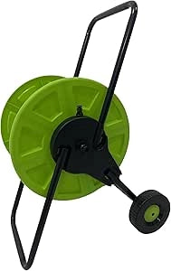 Carrello Avvolgitubo Manuale Max 60 mt Balcony per Tubi da 1/2" e 5/8" in Plastica PP e Acciaio Verde e Nero
