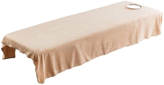 Asciugamano per massaggio 190x80cm - copri lettino con foro per testa - materiale poliestere - igienico - soffice - confortevole