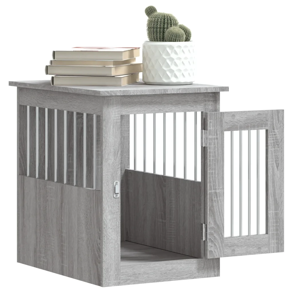 Gabbia Cani da Arredamento Grigio Sonoma 45x62x59cm Multistrato 838314