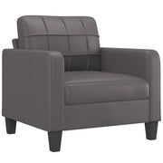 Poltrona | Sedia Relax Grigia 60 cm in Similpelle