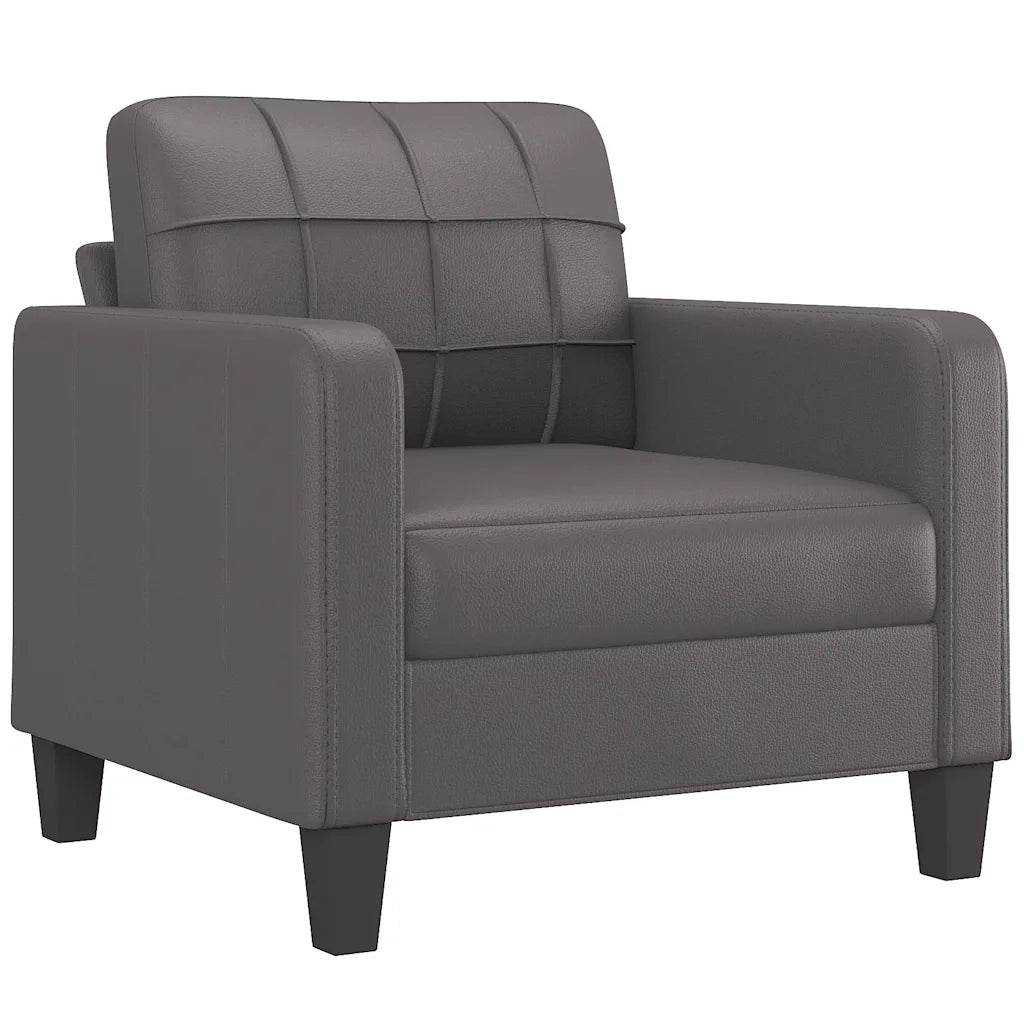 Poltrona | Sedia Relax Grigia 60 cm in Similpelle