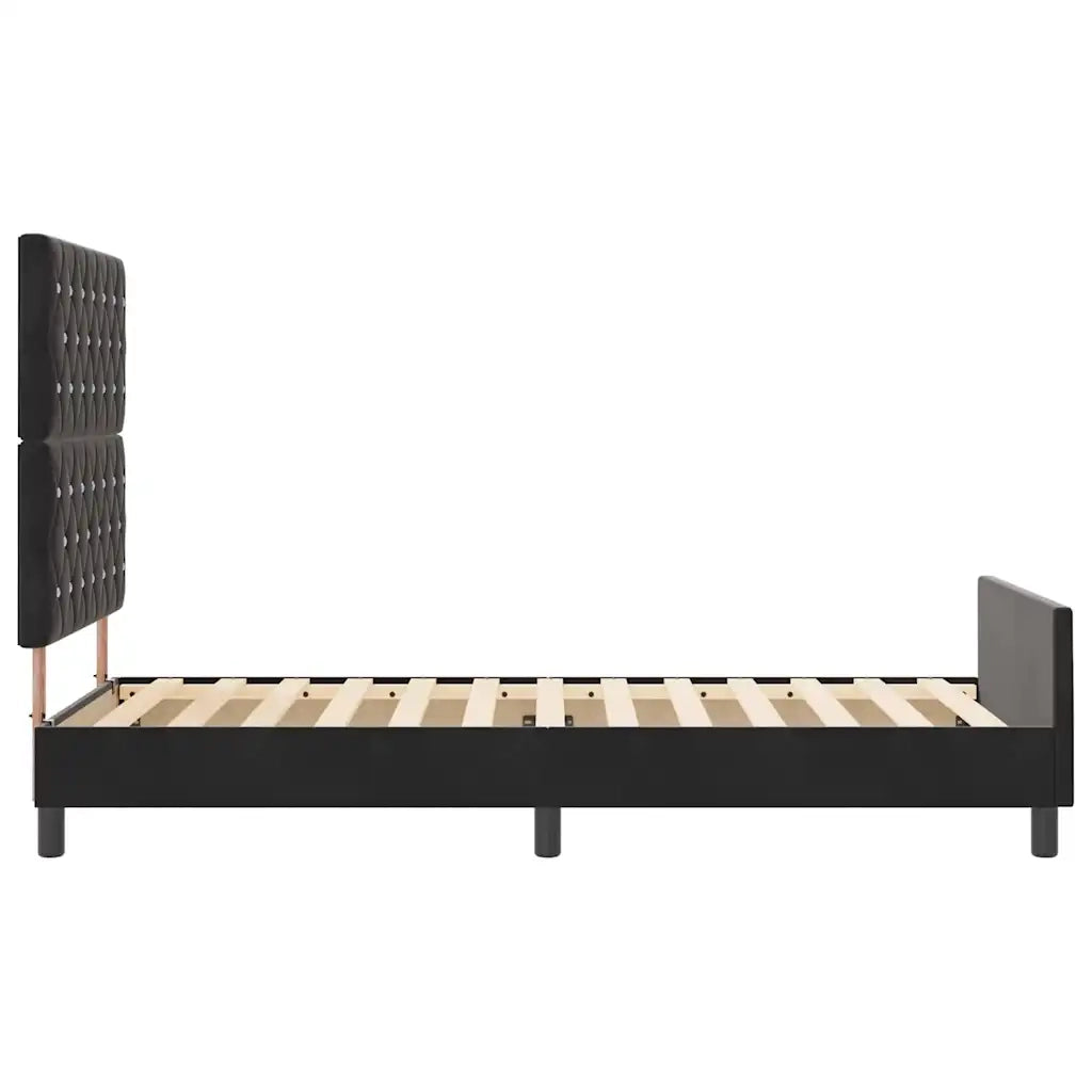 Letto a molle con testiera Nero 100 x 200 cm Velluto 3344857